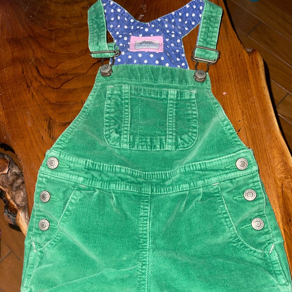 Mini Boden Cordaroy green overalls